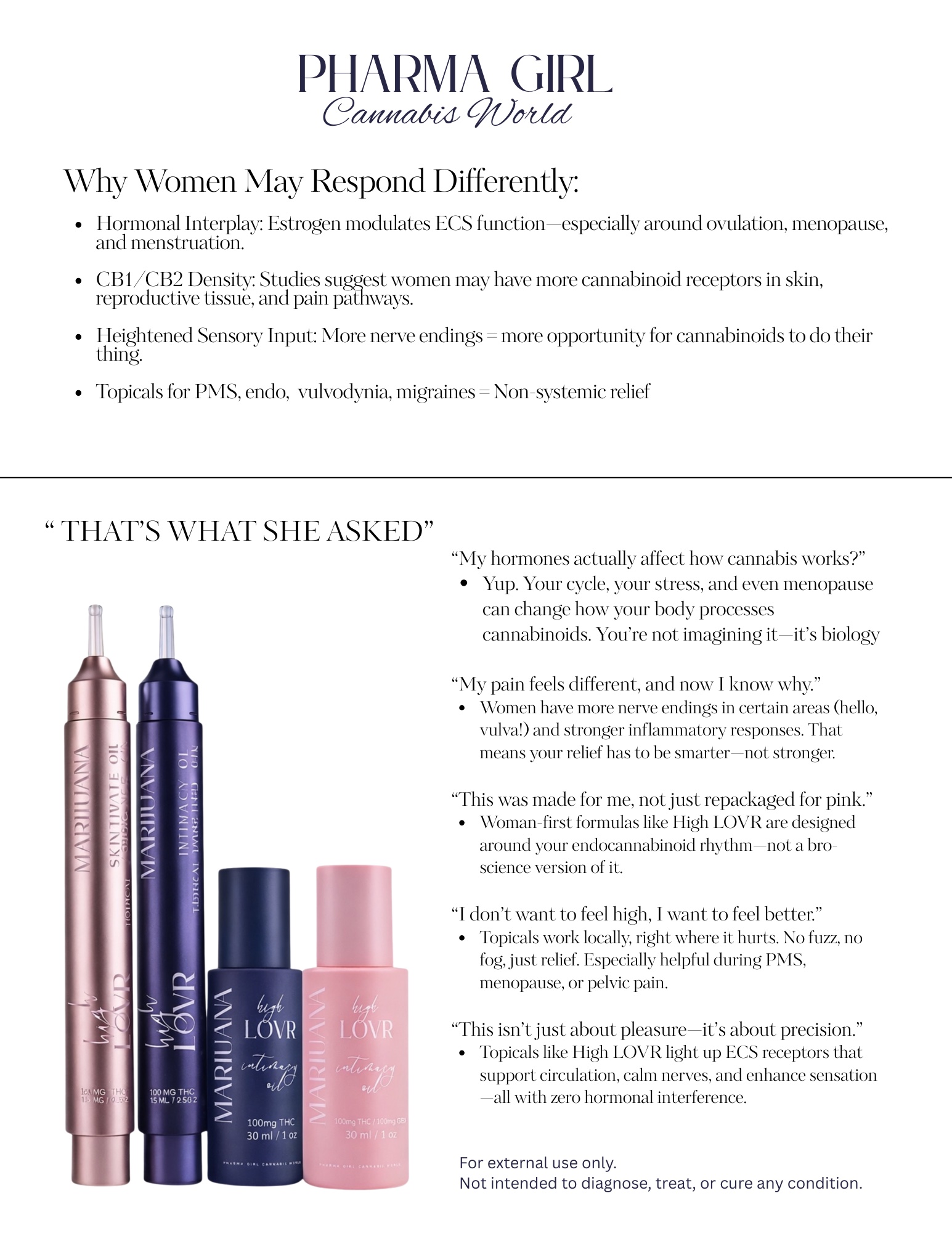 Why women respond differently